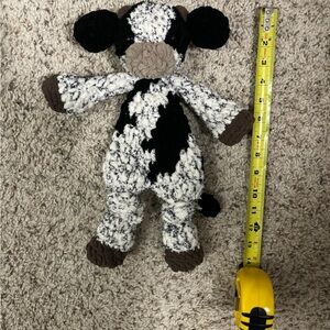Black and White Crochet cow snuggler